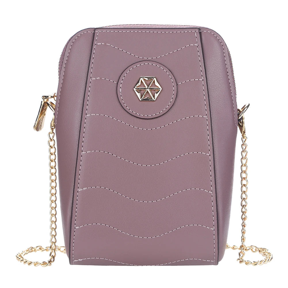 Women's Mobile Phone Purse Messenger Bag with Multiple Compartments