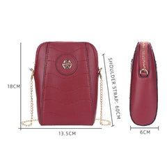 Women's Mobile Phone Purse Messenger Bag with Multiple Compartments