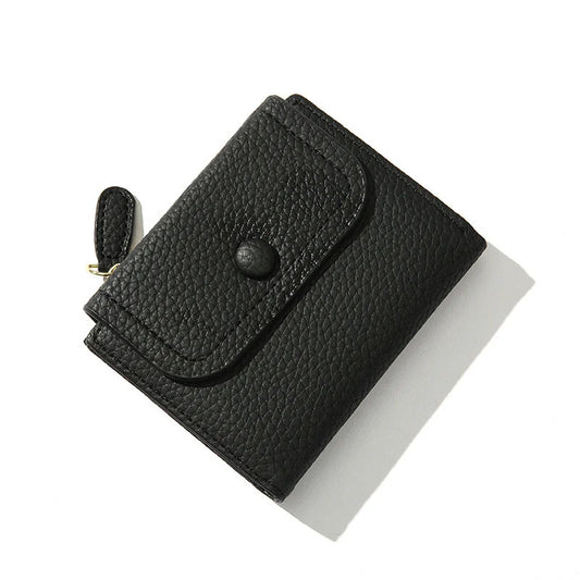 Women's Zipper Coin Purse Wallet For Girl PU Leather Short Wallet