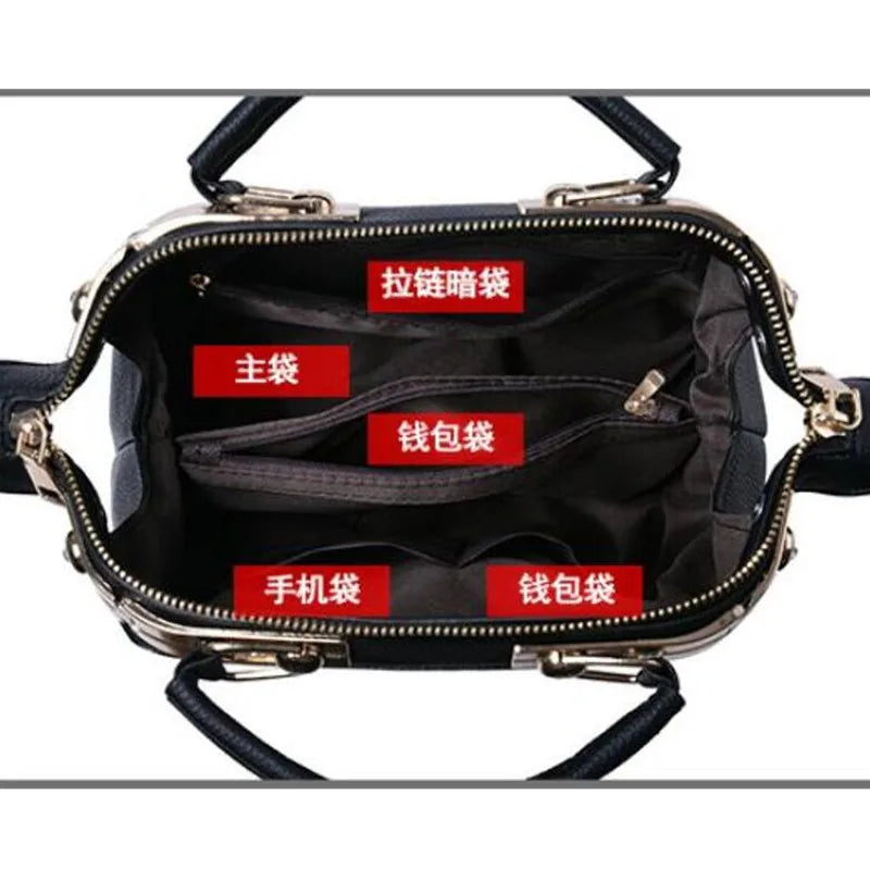 Women's Motorcycle Embroidery Crossbody Shoulder Bag 25X13X16cm