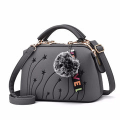 Women's Motorcycle Embroidery Crossbody Shoulder Bag 25X13X16cm
