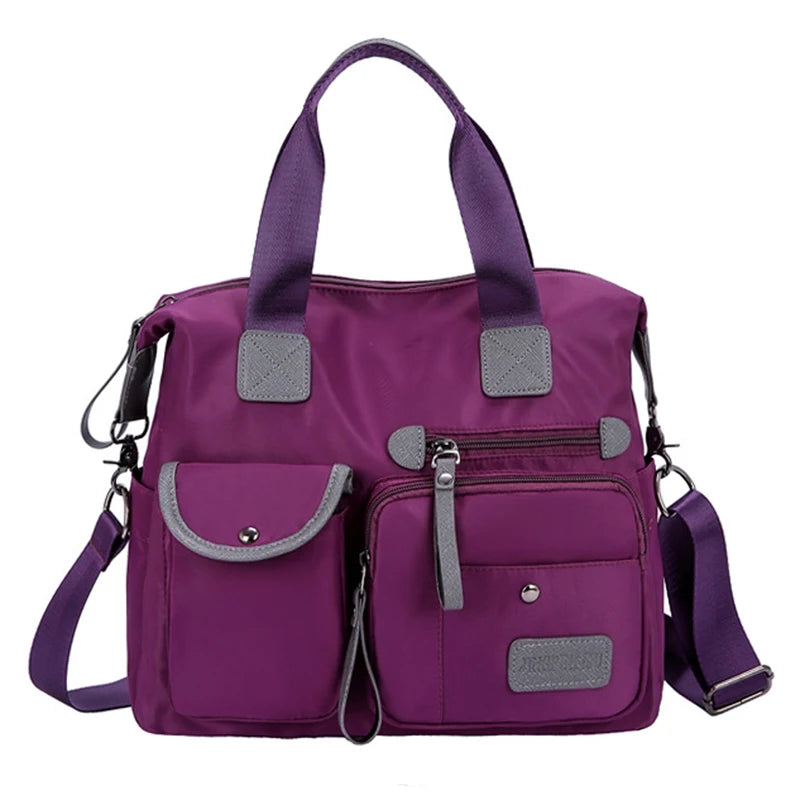 Women's Multi-pockets Shoulder Bag Large Capacity Handbag