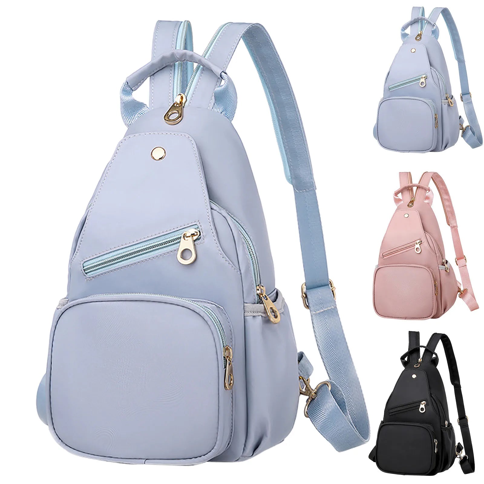 Women's Crossbody Sport Bag Waterproof Sling Chest Vintage Backpack