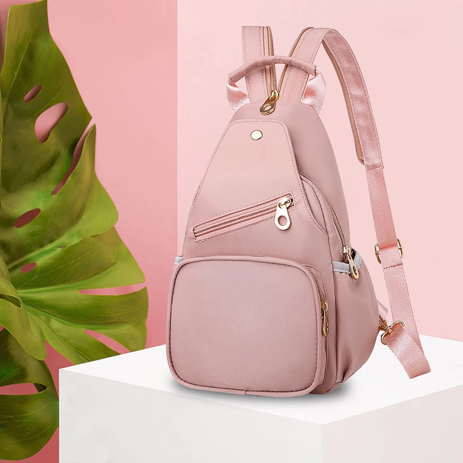 Women's Crossbody Sport Bag Waterproof Sling Chest Vintage Backpack