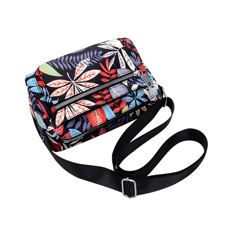 Women's Flower Cloth Bag One-shoulder Large-capacity Backpack