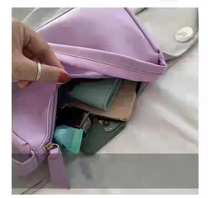 Women's Solid Retro Zipper Small Square Bag, Pu Top Handle Si