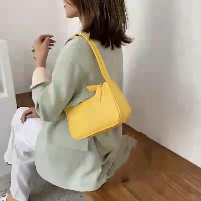 Women's Solid Retro Zipper Small Square Bag, Pu Top Handle Si