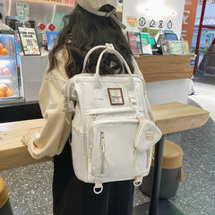 Women's Nylon Backpack Girls Laptop Backpack School Bag