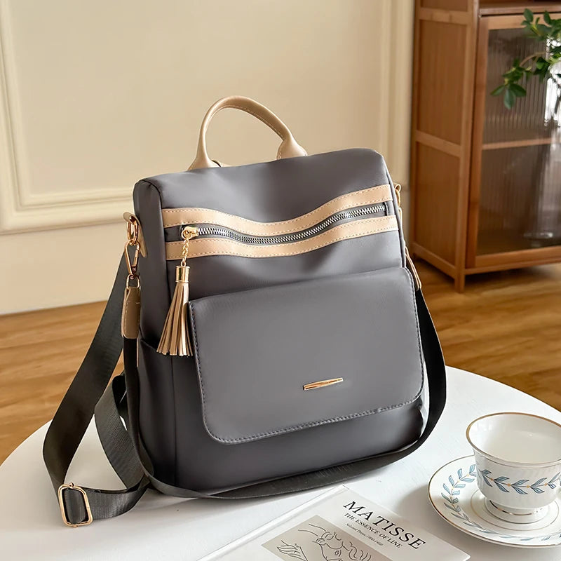 Large Capacity Anti-Theft Nylon Backpack for Women