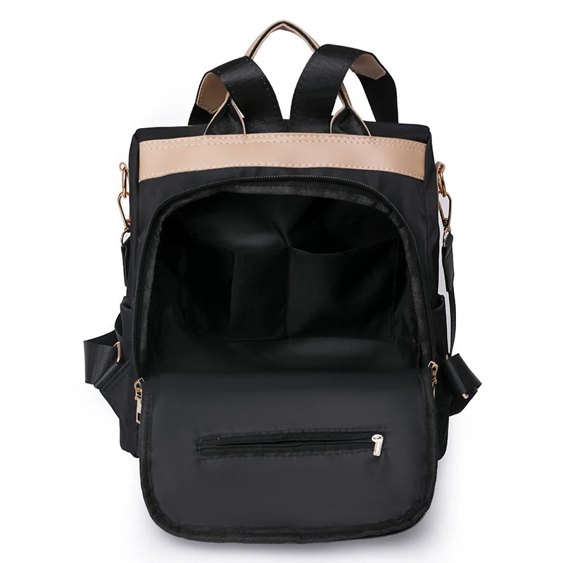 Large Capacity Anti-Theft Nylon Backpack for Women