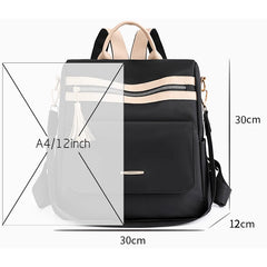 Large Capacity Anti-Theft Nylon Backpack for Women