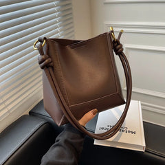 Women's One Shoulder Bag PU Leather Large-capacity Casual European Style Retro
