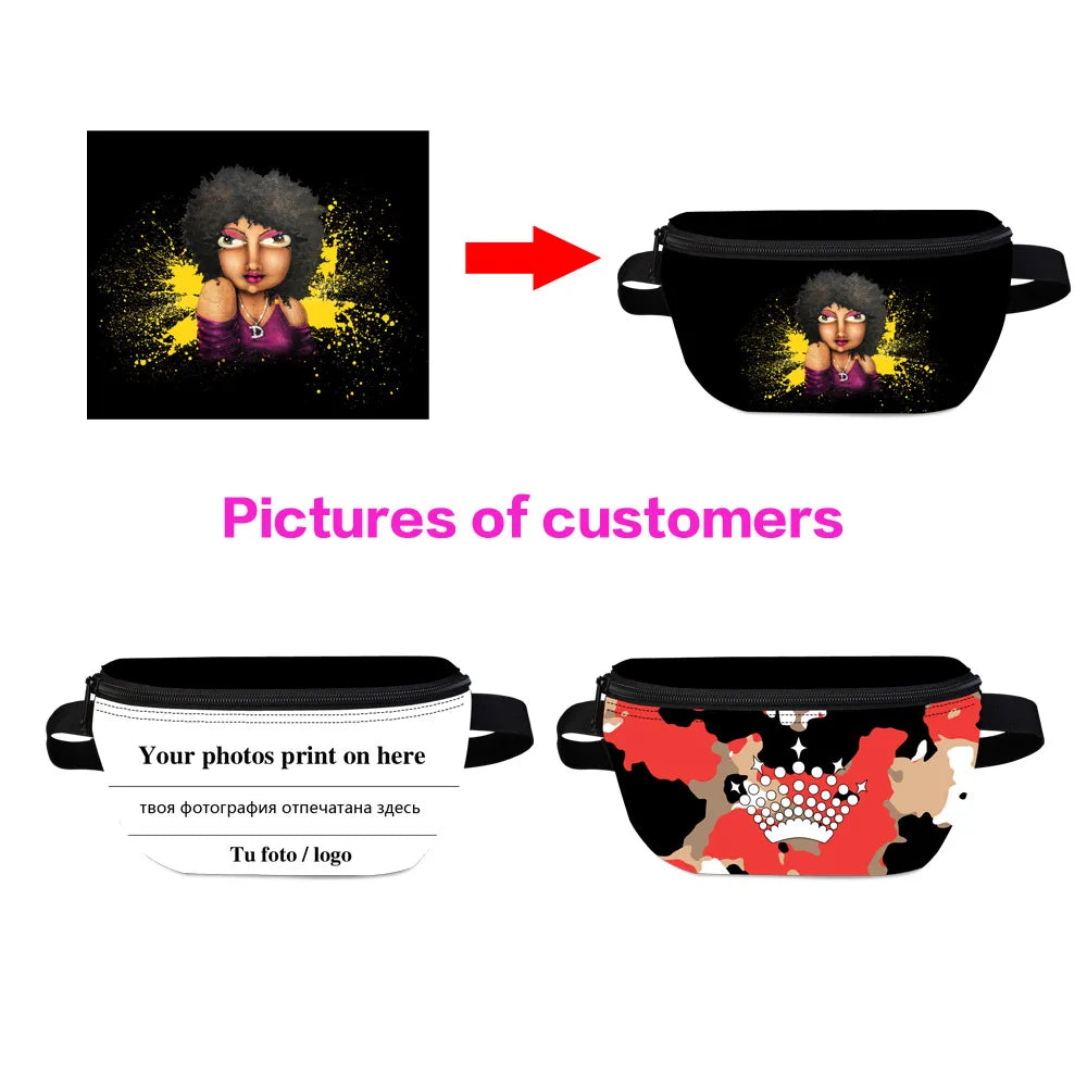 Women's Cartoon Fanny Pack Waist Bag Running Belt for Teens