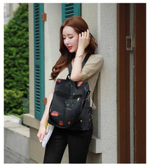 Printed Anti-Theft Women's Backpack Outdoor Travel 30X12X32CM