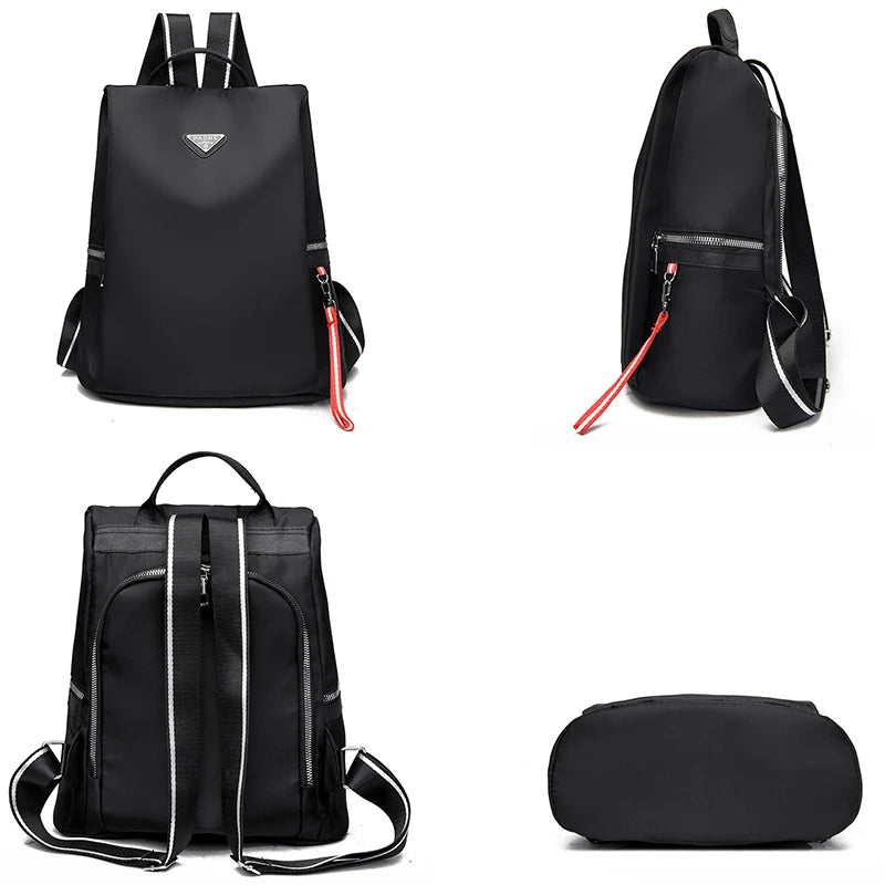 Women's Oxford Cloth Backpack Waterproof Shoulder Bag Anti-Theft Backpack