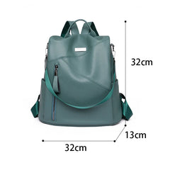 Women's PU Leather Backpack Lady Multifunctional Travel Bag