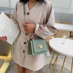 Women's PU Leather Mini Crossbody Bags Solid Shoulder Bag Short Handle