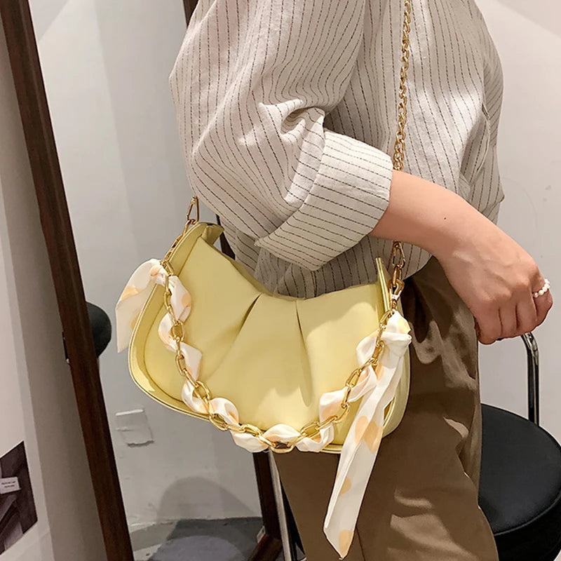 Women's PU Leather Shoulder Bags Chain Handbags