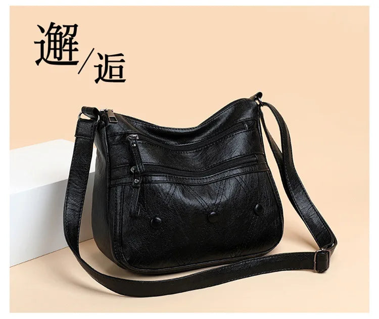 Women's Large-capacity PU Leather Shoulder Bag