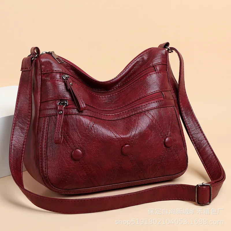 Women's Large-capacity PU Leather Shoulder Bag