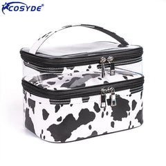 Women's Transparent PVC Cosmetic Bag Waterproof Makeup Organizer Travel Case