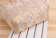Women's PVC Handwoven Handbag Transparent Check Vegetable Basket Bag