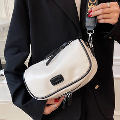 Women's Wide Strap Messenger Bag Leather Shoulder Satchel