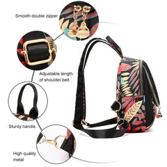 Women's Print Large Capacity Backpack Shoulder Bag