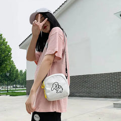 Women's Printed Nylon Crossbody Bag Cartoon Design Small Shoulder Bag