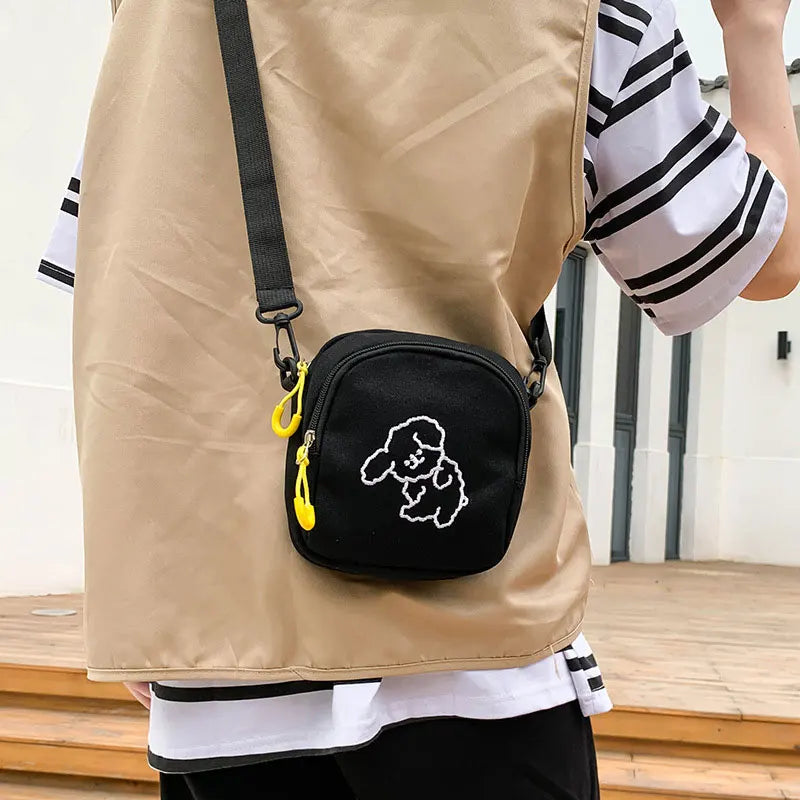 Women's Printed Nylon Crossbody Bag Cartoon Design Small Shoulder Bag
