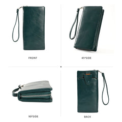 Women's Long Zipper Phone Bag Multi-Layer Purse Birthday Gift