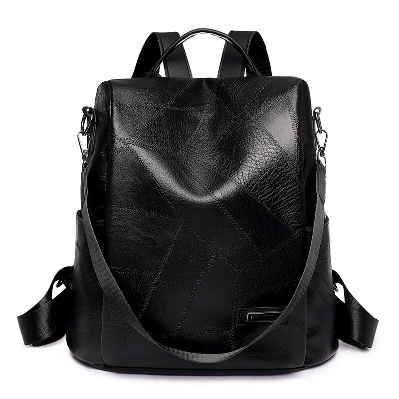 Women's PU Leather Back Pack Shoulder Bags Handbag Retro Female Backpack