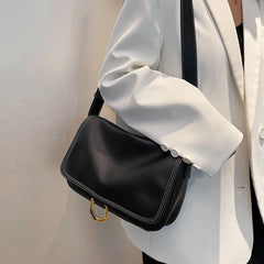Women's Retro Casual Shoulder Bag Soft PU Flap