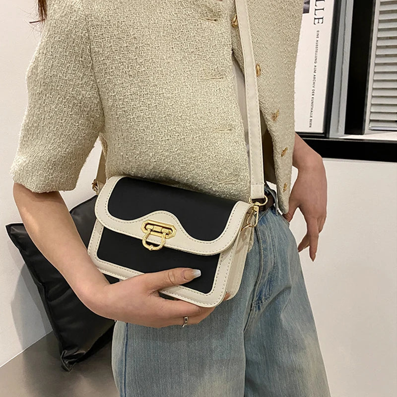 Women's Retro Shoulder Bag Casual Portable Versatile Handbag Crossbody Small Squ
