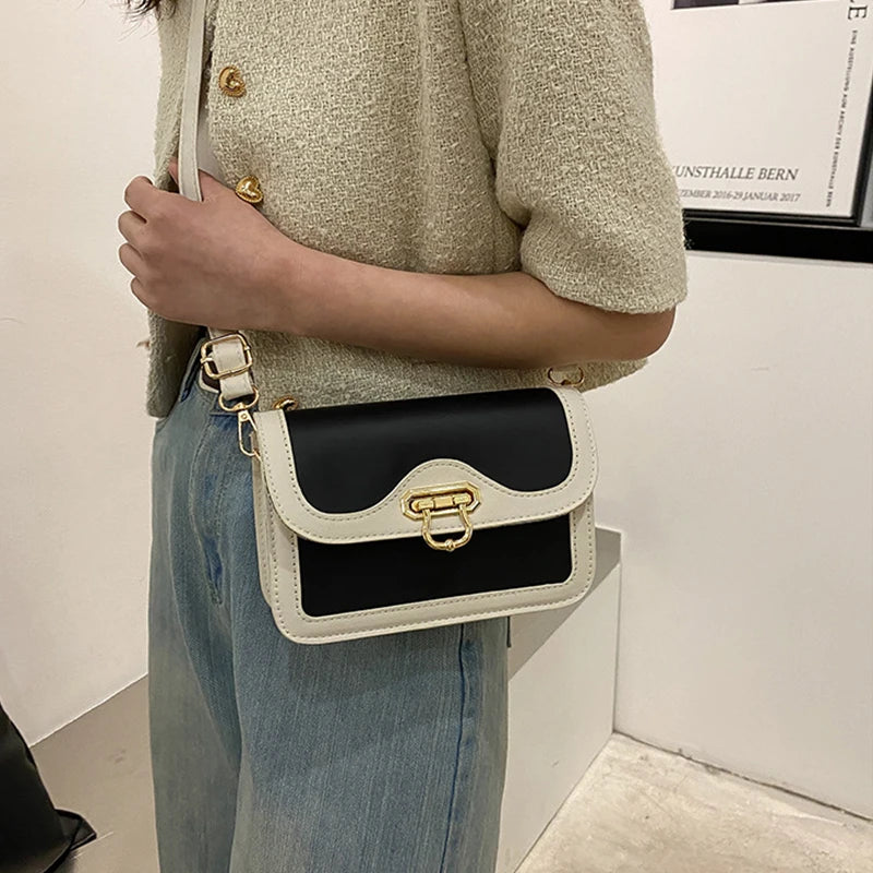Women's Retro Shoulder Bag Casual Portable Versatile Handbag Crossbody Small Squ