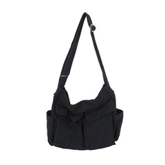 Women's Canvas School Messenger Bag Large Capacity Casual Shoulder Handbag
