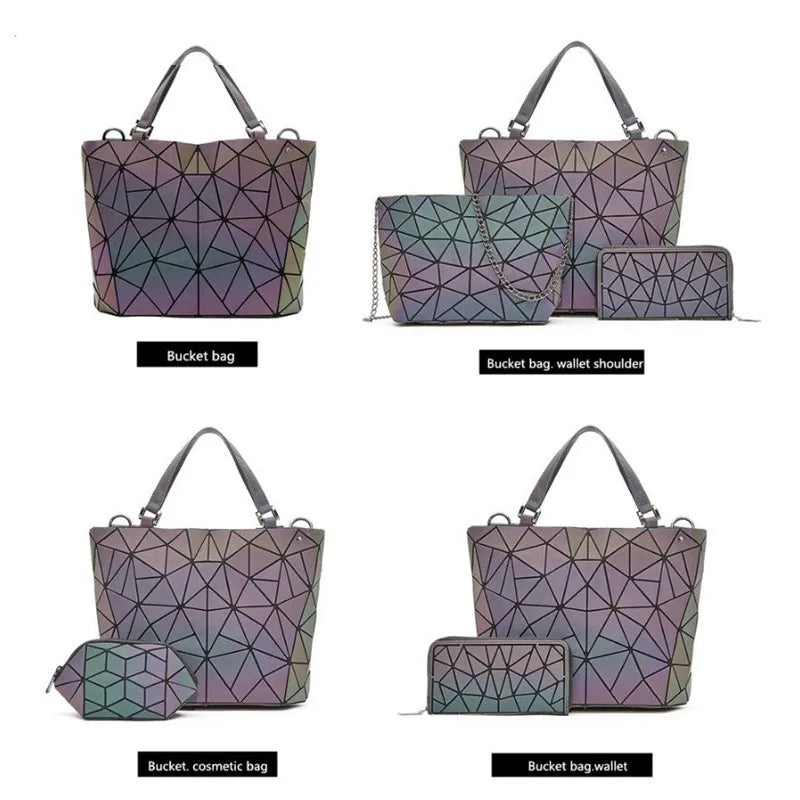Women's Holographic Deformation Tote Bag