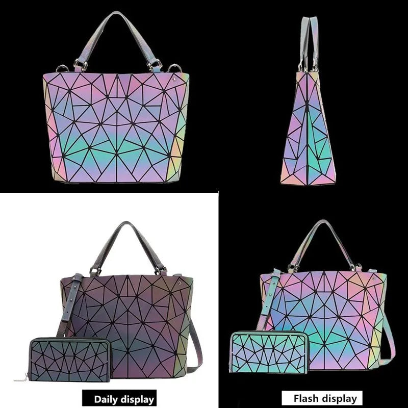 Women's Holographic Deformation Tote Bag