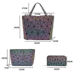 Women's Holographic Deformation Tote Bag