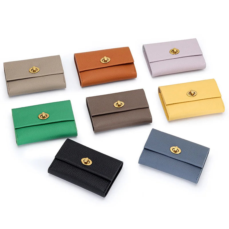 Women's Cowhide Card Wallet Multi-functional Leather Purse