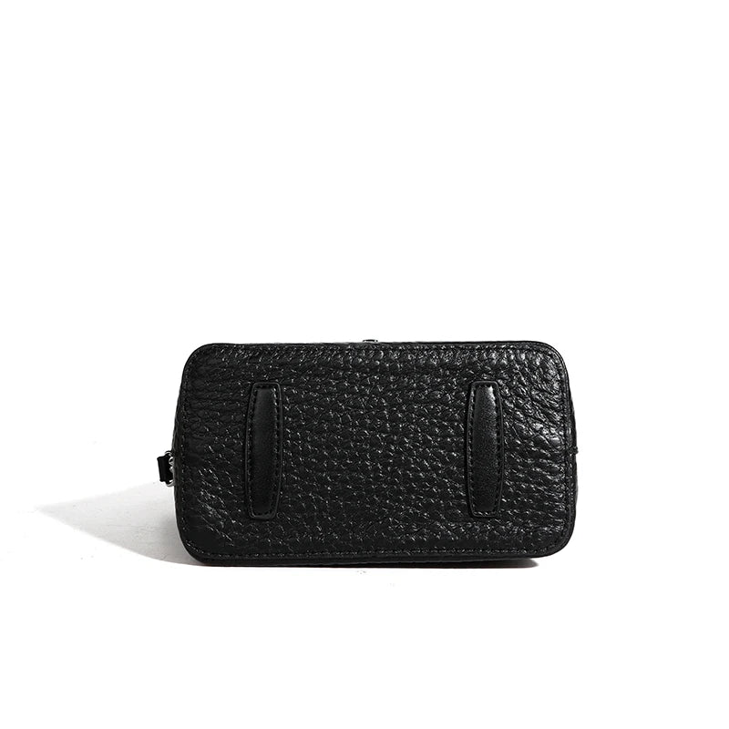 Cowhide Shoulder Bag Handbag Square Ladies Tote Leather Crossbody Bag