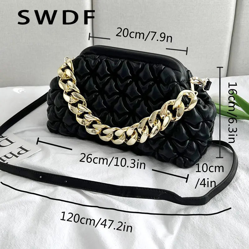 Women's Shoulder Bag Chain Small Crossbody Bags Female Single Side Handbags