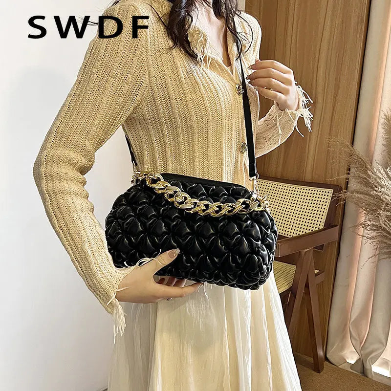 Women's Shoulder Bag Chain Small Crossbody Bags Female Single Side Handbags