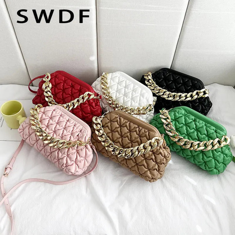Women's Shoulder Bag Chain Small Crossbody Bags Female Single Side Handbags