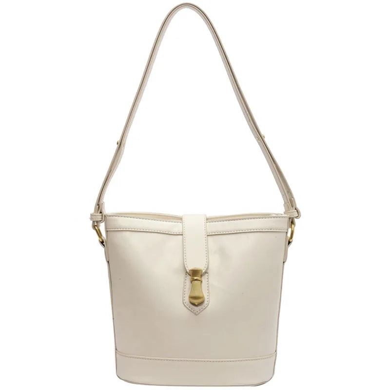 PU Leather Bucket Crossbody Pack Women's Shoulder Bag