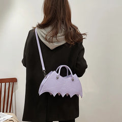 Spider Web Embroidery Crossbody Bag Leather Purse