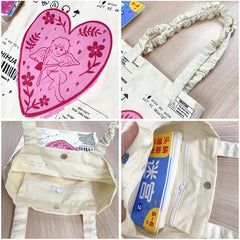 Graffiti Clash Shoulder Bag Large Capacity Canvas Shopping Bag