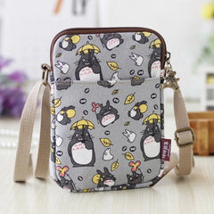Totoro Canvas Sling Bag with Phone Mini Style