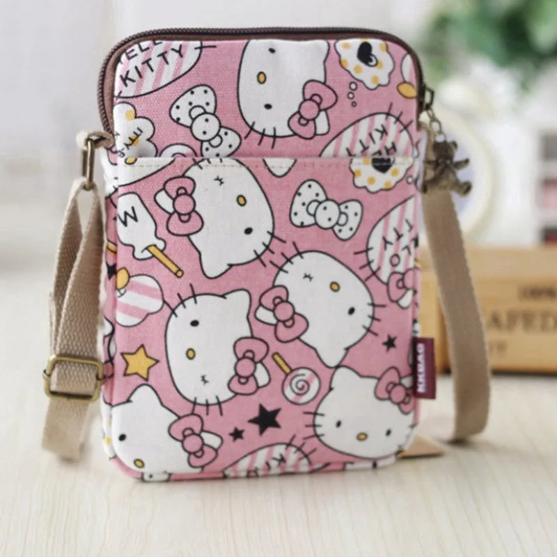 Totoro Canvas Sling Bag with Phone Mini Style