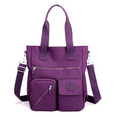 High Top-handle Nylon Shoulder Bag for Women